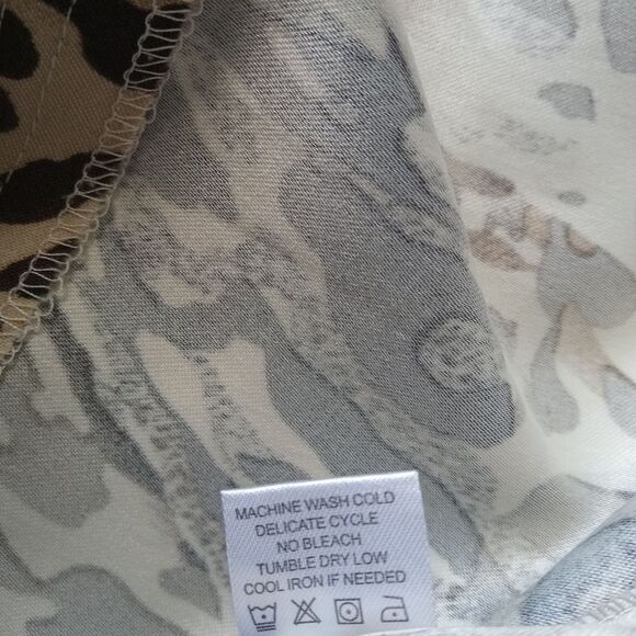 Erin London Vintage Animal Pattern Lightweight Zip Up Jacket Women's Size Medium - Picture 5 of 12